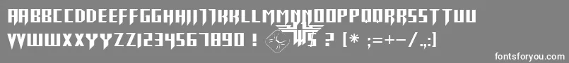 フォントReturn – 灰色の背景に白い文字
