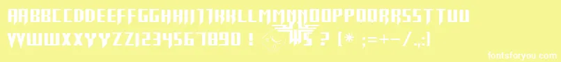Return Font – White Fonts on Yellow Background