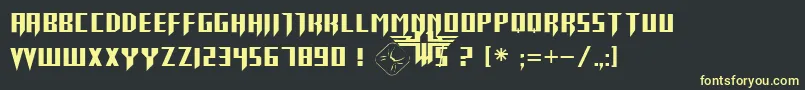 Return Font – Yellow Fonts on Black Background