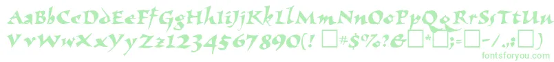 ElbjorgScript Font – Green Fonts on White Background