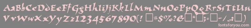 ElbjorgScript Font – Pink Fonts on Gray Background