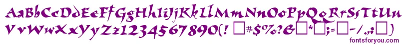 ElbjorgScript Font – Purple Fonts on White Background