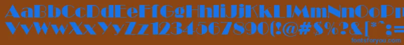 BroadwayCyrillic Font – Blue Fonts on Brown Background