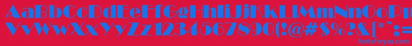 BroadwayCyrillic Font – Blue Fonts on Red Background