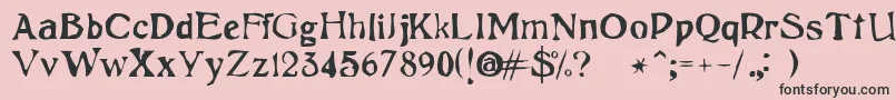 フォントFreud – ピンクの背景に黒い文字