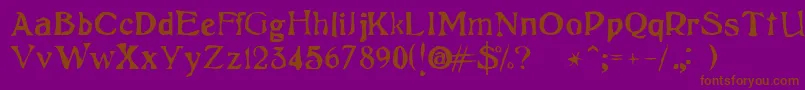 Freud-fontti – ruskeat fontit violetilla taustalla