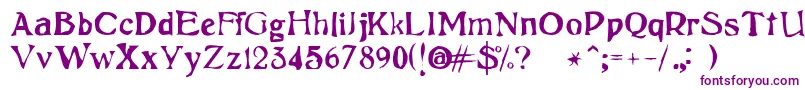 Freud Font – Purple Fonts on White Background