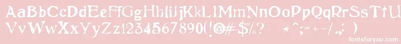 フォントFreud – ピンクの背景に白い文字