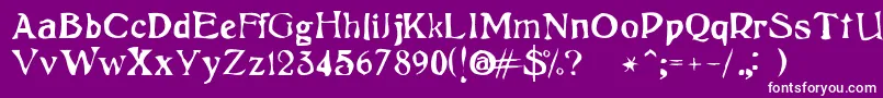 フォントFreud – 紫の背景に白い文字