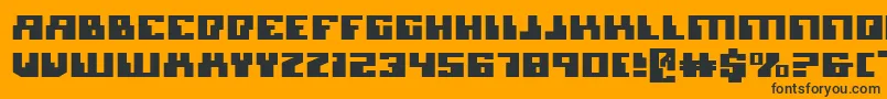 MicronianExpanded Font – Black Fonts on Orange Background