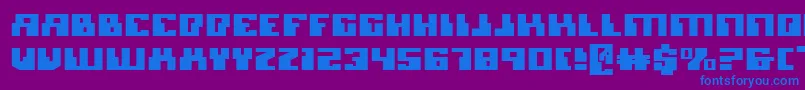 MicronianExpanded Font – Blue Fonts on Purple Background