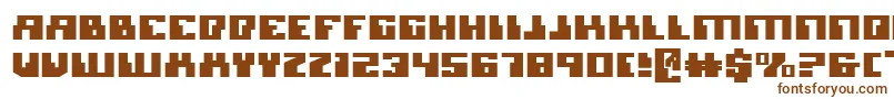 Шрифт MicronianExpanded – коричневые шрифты на белом фоне