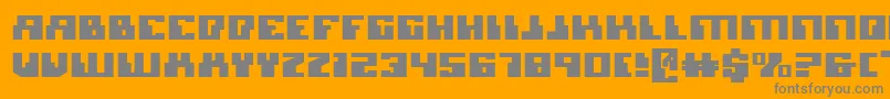 MicronianExpanded Font – Gray Fonts on Orange Background