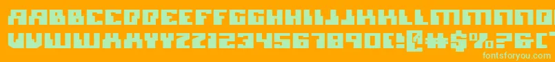 MicronianExpanded Font – Green Fonts on Orange Background