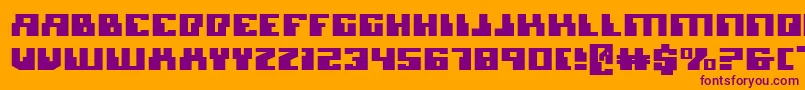 MicronianExpanded Font – Purple Fonts on Orange Background