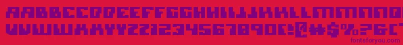 MicronianExpanded Font – Purple Fonts on Red Background