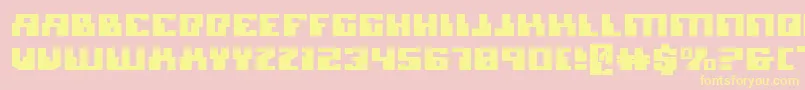 MicronianExpanded Font – Yellow Fonts on Pink Background