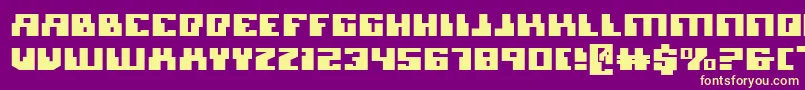 MicronianExpanded Font – Yellow Fonts on Purple Background