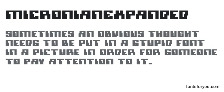 MicronianExpanded Font