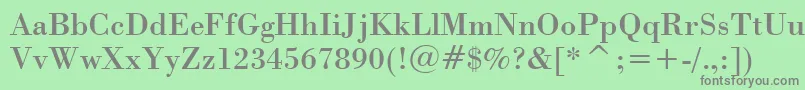 フォントStBodoni – 緑の背景に灰色の文字