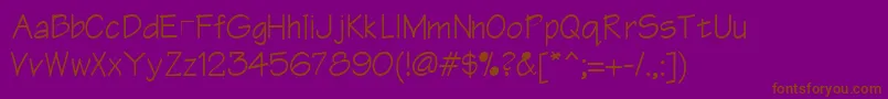 ArchitectBoldBold Font – Brown Fonts on Purple Background