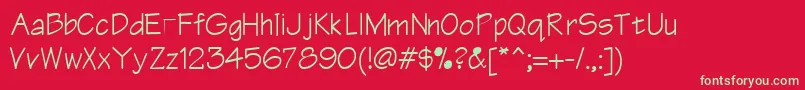 ArchitectBoldBold Font – Green Fonts on Red Background