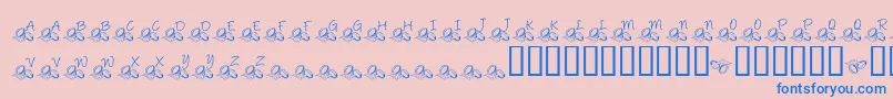 KrIDo Font – Blue Fonts on Pink Background
