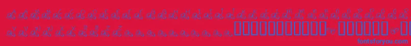 KrIDo Font – Blue Fonts on Red Background