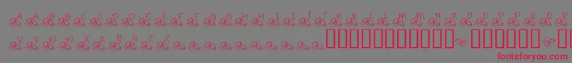 KrIDo Font – Red Fonts on Gray Background