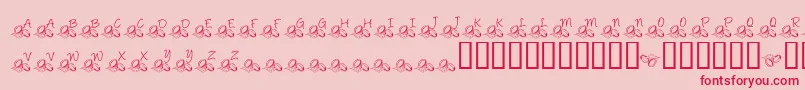 KrIDo Font – Red Fonts on Pink Background