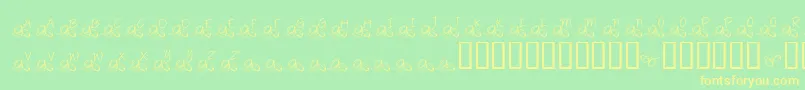 More about KrIDo Font KrIDo Font – Yellow Fonts on Green Background