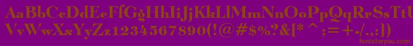 LucianBoldBt Font – Brown Fonts on Purple Background