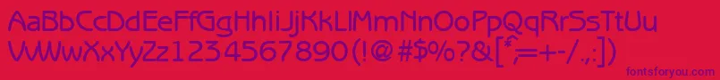 BenjaminsansmediumRegular Font – Purple Fonts on Red Background