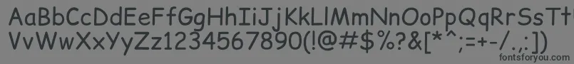ComicRelief Font – Black Fonts on Gray Background