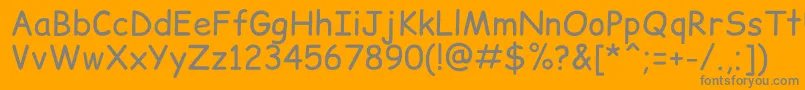 フォントComicRelief – オレンジの背景に灰色の文字