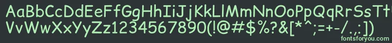 ComicRelief Font – Green Fonts on Black Background