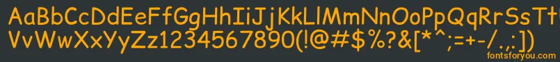 ComicRelief Font – Orange Fonts on Black Background