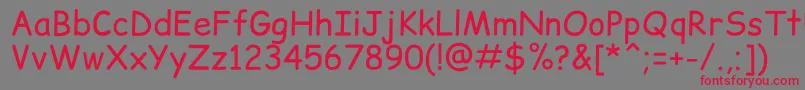 ComicRelief Font – Red Fonts on Gray Background