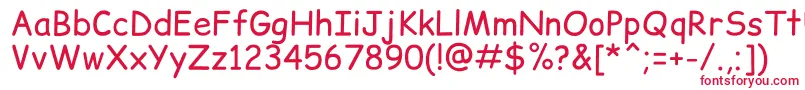 ComicRelief Font – Red Fonts on White Background