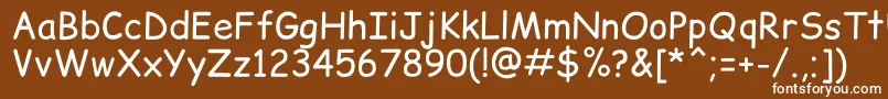 ComicRelief Font – White Fonts on Brown Background