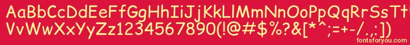 ComicRelief Font – Yellow Fonts on Red Background