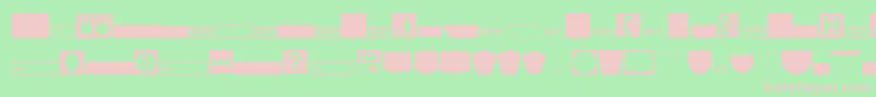 Шрифт EsriUsMutcd3 – розовые шрифты на зелёном фоне