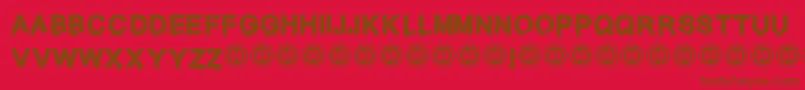 Theyperished Font – Brown Fonts on Red Background