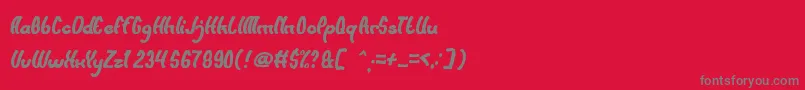 SunsetBeach Font – Gray Fonts on Red Background