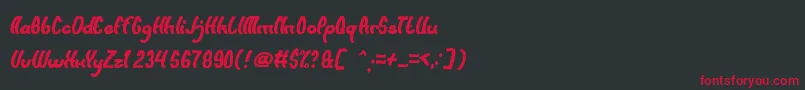 SunsetBeach Font – Red Fonts on Black Background