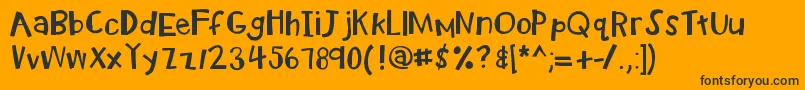 Kbradiowatcher Font – Black Fonts on Orange Background