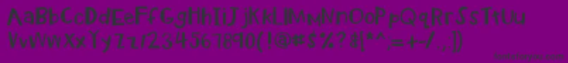 Kbradiowatcher Font – Black Fonts on Purple Background