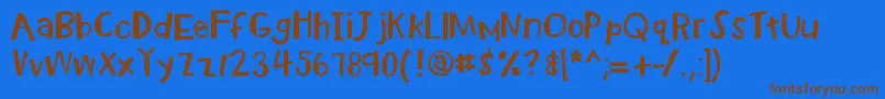 Kbradiowatcher Font – Brown Fonts on Blue Background