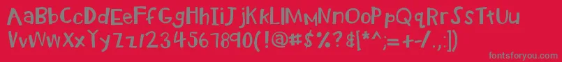 Kbradiowatcher Font – Gray Fonts on Red Background