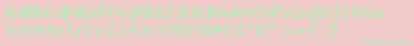 Kbradiowatcher Font – Green Fonts on Pink Background